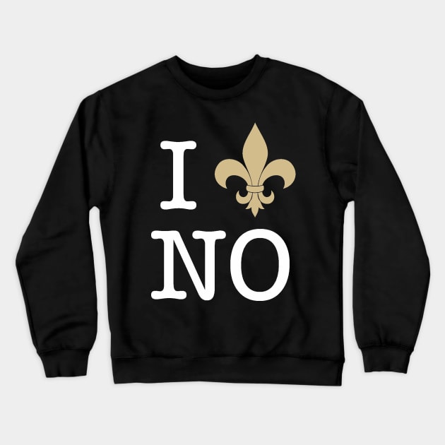 I Fleur de Lis New Orleans (White Lettering) Crewneck Sweatshirt by KyleHarlow